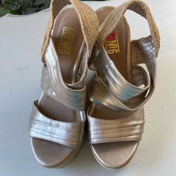 Mix No. 6 | Mix No. 6 Chanel-Mix Metallic Espadrille Wedge Size 6.5M - Picture 5 of 14